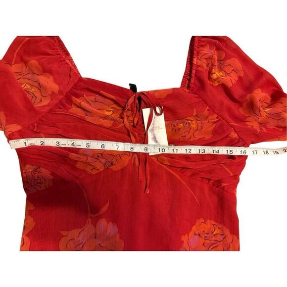 Brand New Jessica Simpson Scarlet Sage Floating Rose Aberdash Midi Dress - Picture 9 of 13